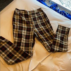 Boohoo Fitted Plaid Pants